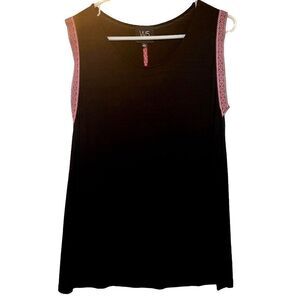 Who Wear What When Where | W5 Black Embroidered Ribbon Trim Top